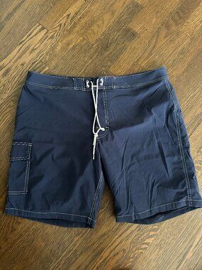 J.Crew Long Board Short Navy 35